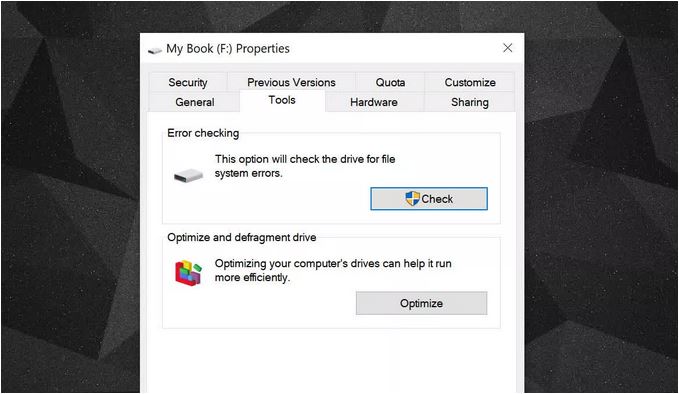 چک کردن هارد کامپیوتر